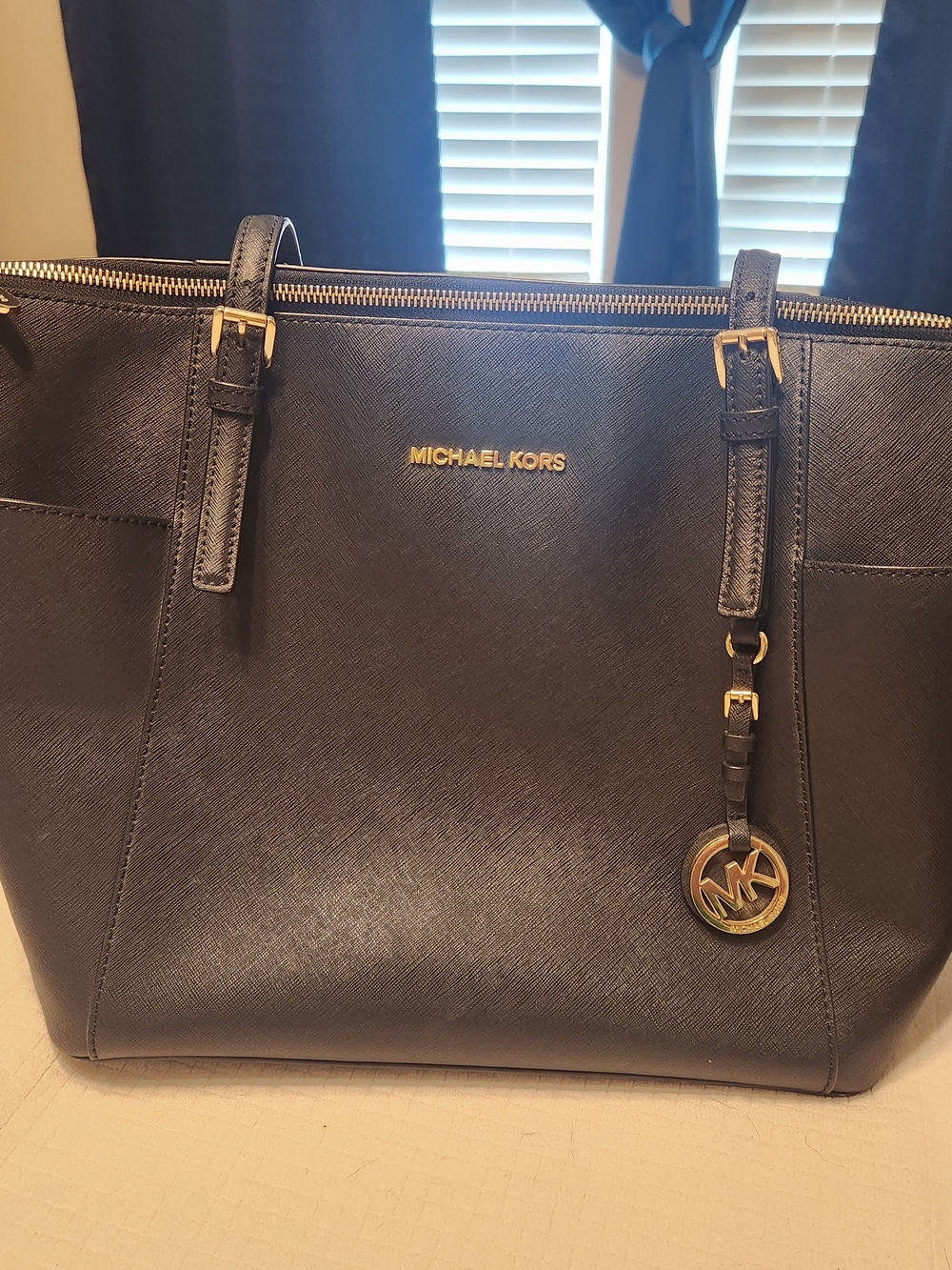 Michael Kors Black Saffiano Leather Tote Bag
